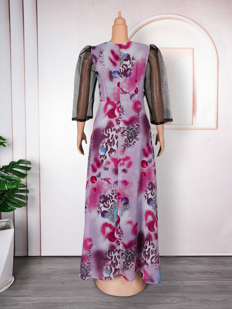 HDAfricanDress African Party Dresses For Women 2023 New Dashiki Ankara Print Wedding Turkey Maxi Dress 604