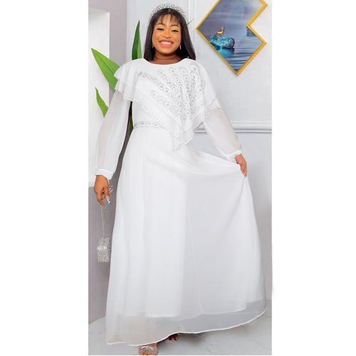 HDAfricanDress Plus Size African Party Dresses For Women 2023 Elegant Kaftan Muslim Dashiki Chiffon 101