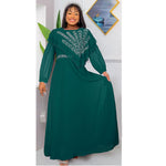 HDAfricanDress Plus Size African Party Dresses For Women 2023 Elegant Kaftan Muslim Dashiki Chiffon 1012