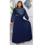 HDAfricanDress Plus Size African Party Dresses For Women 2023 Elegant Kaftan Muslim Dashiki Chiffon 1014