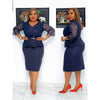 HDAfricanDress African Dress For Women 2023 Lace Sleeve Beads Slim Bodycon Elegant Dress 109