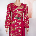 HDAfricanDress African Maxi Dresses For Women 2023 Plus Size Evening Party Elegant Kaftan Chiffon Dress 105