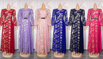 HDAfricanDress African Maxi Dresses For Women 2023 Plus Size Evening Party Elegant Kaftan Chiffon Dress 109