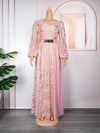 HDAfricanDress African Maxi Dresses For Women 2023 Plus Size Evening Party Elegant Kaftan Chiffon Dress 1011