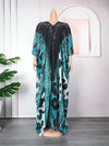 HDAfricanDress African Print Long Dress For Women Plus Size 2023 Summer Chiffon Maxi Robe Abayas 1010