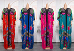 HDAfricanDress Plus Size African Women Clothes 2023 New Summer Print Kaftan Chiffon Long Dress 107