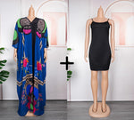 HDAfricanDress Plus Size African Women Clothes 2023 New Summer Print Kaftan Chiffon Long Dress 1010
