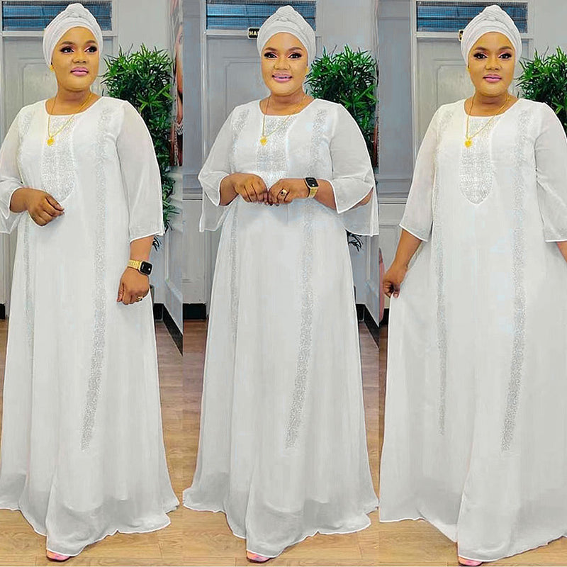 HDAfricanDress African Women Plus Size Wedding Party Long Dress Turkey Dashiki Ankara Femme Robe 1011