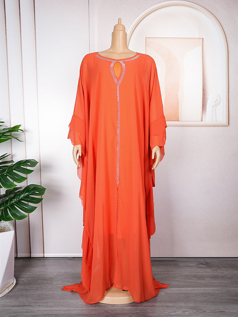 HDAfricanDress African Women Dubai Luxury 2023 Chiffon Muslim Caftan Marocain Wedding Party Dresses