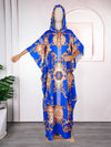 HDAfricanDress African Dresses For Women Muslim Print Boubou Dashiki Abayas Kaftan Hooded Robe 2024 102