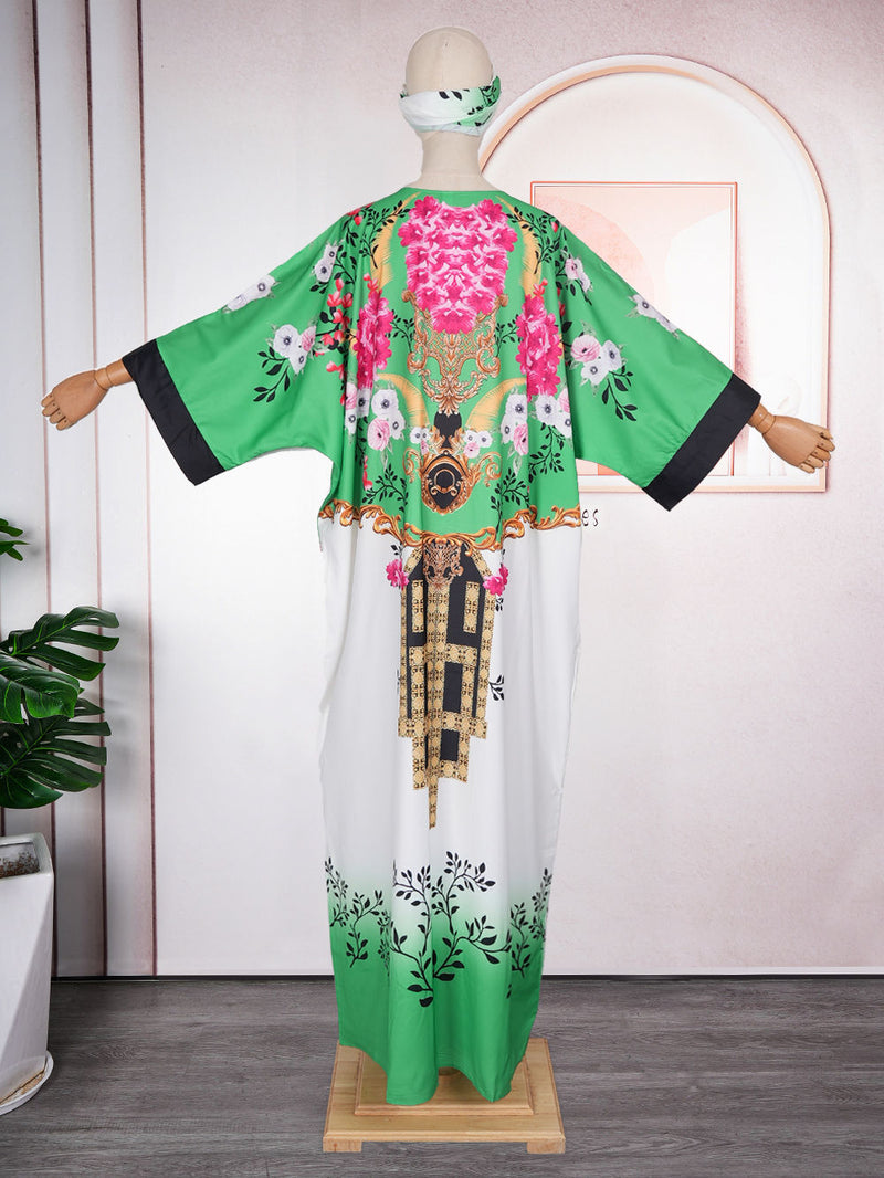 HDAfricanDress African Dresses For Women Traditional Dashiki Ankara Robe 2024 Muslim Long Dress 105