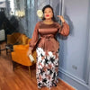 HDAfricanDress African Clothes For Women 2 PCS Set Top And Skirt Suit Turkey 2024 Plus Size Dresses 1012