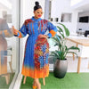 HDAfricanDress African Women Summer Fashion 2024 Top And Skirt 2 PCS Set Muslim Kaftan Chiffon Dress 1011