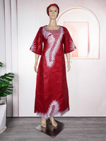 HDAfricanDress African Dresses For Women 2024 Ankara Caftan Boubou Abayas Dashiki Bazin Evening Gown 115