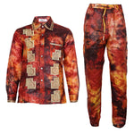 HDAfricanDress African Men 2024 New Arrivals Tie Dye Top Pant 2 Pieces Party Clothes Broderie Model Homme 105