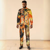 HDAfricanDress African Men Top Pant 2 Pieces Set Tie Dye Broderie Model Homme 2024 New Party Clothes 101