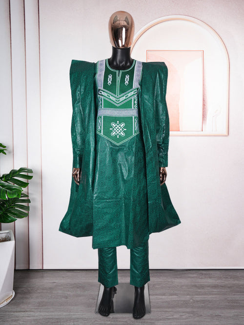 HDAfricanDress African Clothes For Men 2024 Broderie Model Ensemble Boubou Bazin Riche Agbada Homme 102