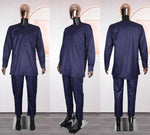 HDAfricanDress African Men Shirt Pant 3 Pcs Set Broderie Model Bazin Homme 2024 Boubou Dashiki Clothes 106