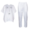 HDAfricanDress African Men Top Pant 2 Pcs Set White Model Homme Party Agbada Dashiki Clothes 2024