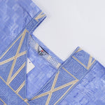 HDAfricanDress 2024 African Clothes For Men Broderie Bazin Riche Agbada Homme 3 PCS Blue Clothing 107