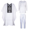 HDAfricanDress African Men 2024 White Shirt Pant Robe Broderie Boubou Agbada Party Clothes 105