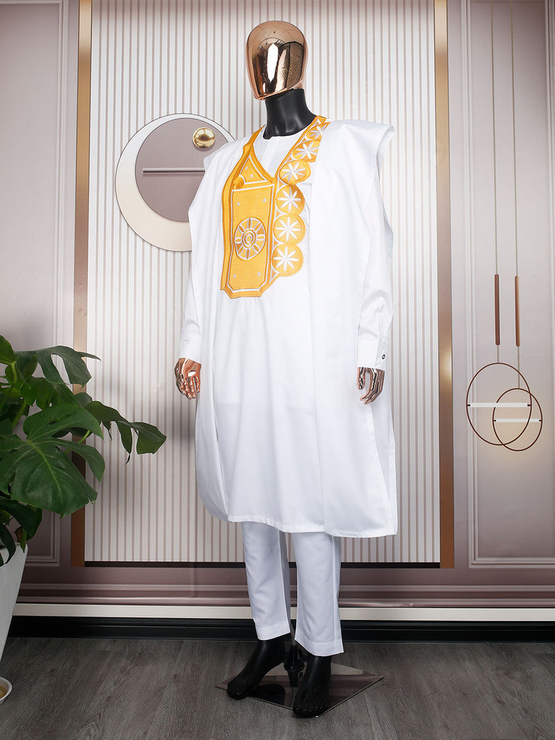 HDAfricanDress Muslim Dashiki Men Bazin Boubou Homme Agbada Styles Plus Size Clothes 2023 103