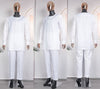 HDAfricanDress African Clothes For Men High Quality Embroidery White Shirt Pant 3 Pcs Set Robe 106