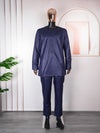 HDAfricanDress African Dashiki Clothes For Men 2024 Bazin Riche Dark Blue 3 PCS Set Wedding Party Clothing 105