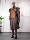 HDAfricanDress 2024 African Men New Boubou Shirt Pant Set Coffee Bazin Riche Embroidery Dashiki Clothing 103