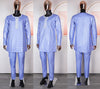 HDAfricanDress African Men Traditional Wear Attire Bazin Riche Dashiki PCS Shirt Pant Robe Suit 106