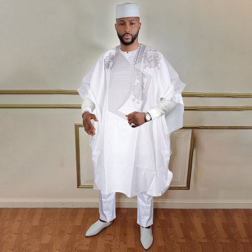 HDAfricanDress African Men Boubou Bazin Agbada Homme 2024 Muslim 3 PCS Set Wedding Party Clothing 101