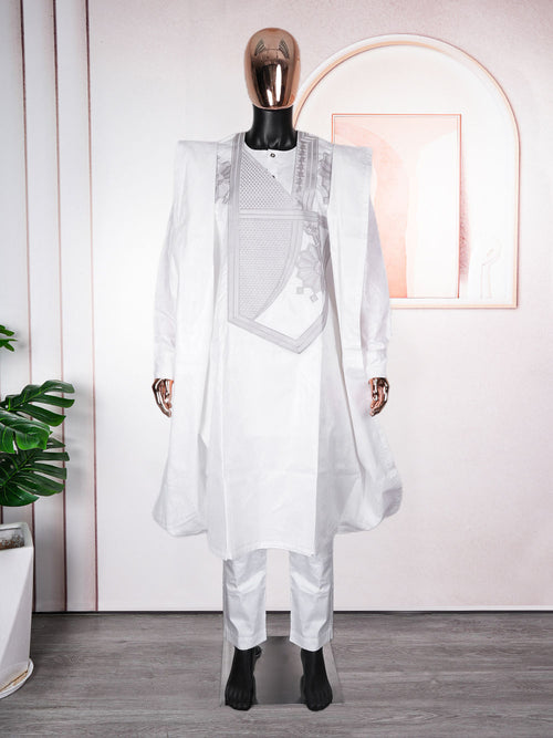 HDAfricanDress African Men Boubou Bazin Agbada Homme 2024 Muslim 3 PCS Set Wedding Party Clothing 1010