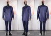 HDAfricanDress African Men 2024 New Rich Bazin Original Embroidery Dark Blue Shirt Pant 3 PCS Set 106