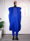 HDAfricanDress African Men 2024 Muslim Agbada Bazin Homme Party Boubou Shirt Pant 3 PCS Clothes 1010