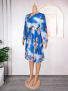 HDAfricanDress Elegant African Dresses For Women 2024 New Spring Print Plus Size Evening Party Dress 603