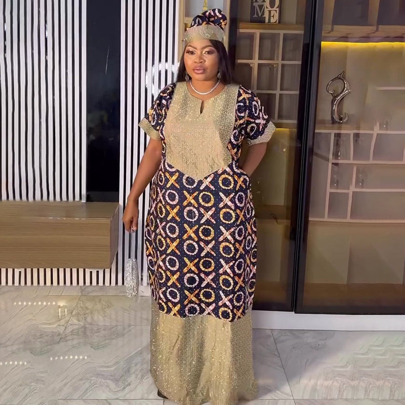 HDAfricanDress African Dresses For Women Traditional Africa Robe Muslim Kaftan Maxi Long Dress 2024 1011