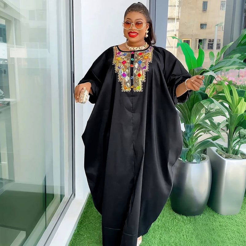 HDAfricanDress African Dresses For Women Traditional Africa Abayas Robe Muslim Kaftan Long Dress 2024 1016