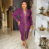 HDAfricanDress Elegant African Dresses For Women 2024 New Long Sleeve Wedding Party Plus Size Dress 1011