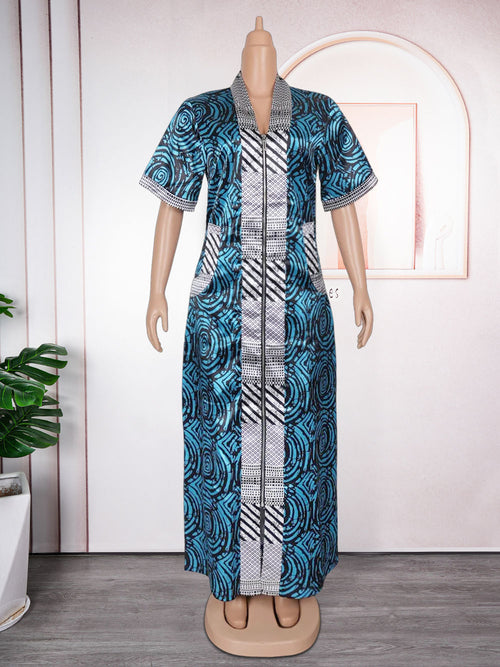 HDAfricanDress African Dresses For Women Traditional Ankara Gown Abayas Robe Muslim Kaftan Dress 2024 102