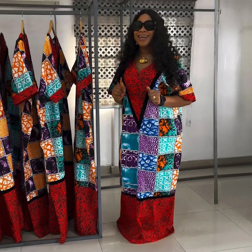 HDAfricanDress African Women 2024 Dashiki Ankara Outfits Gown Abayas Robe Muslim Kaftan Long Dress 101