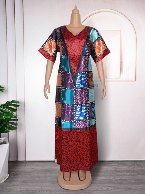 HDAfricanDress African Women 2024 Dashiki Ankara Outfits Gown Abayas Robe Muslim Kaftan Long Dress 102