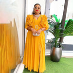 HDAfricanDress Plus Size African Women 2024 New Summer Fashion Chiffon Gown Elegant Turkey Dress 1013