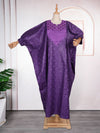 HDAfricanDress African Couple Clothes Traditional High Quality Bazin Purple 2024 Robe Top Pant Suit 105