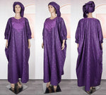 HDAfricanDress African Couple Clothes Traditional High Quality Bazin Purple 2024 Robe Top Pant Suit 106