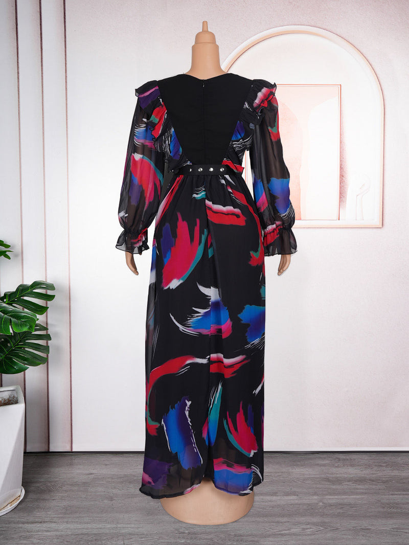 chiffon dresses south africa HDAfricanDress African 2024 Plus Size Long Africa Chiffon Dress hdafricandress