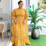 HDAfricanDress Plus Size African Party Dresses For Women 2024 New Fashion Ankara Lace Wedding Dress 1010