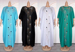 HDAfricanDress Abayas For Women Dubai African Caftan Marocain Dresses Satin Boubou Robe Femme 2024 108