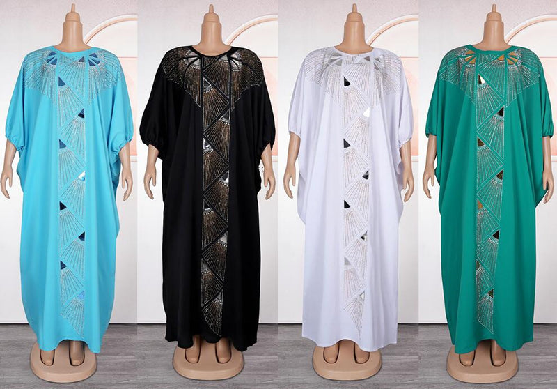 HDAfricanDress Abayas For Women Dubai African Caftan Marocain Dresses Satin Boubou Robe Femme 2024 108