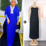 HDAfricanDress Elegant African Dresses For Women Ankara Long Dresses 2023 Lace Outfits Kaftan 105