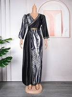 HDAfricanDress Turkey African Long Dresses For Women Wedding Party Evening Gown Plus Size Dress 308